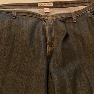 SILHOUETTES BLACK DENIM STRAIGHT LEG 32W